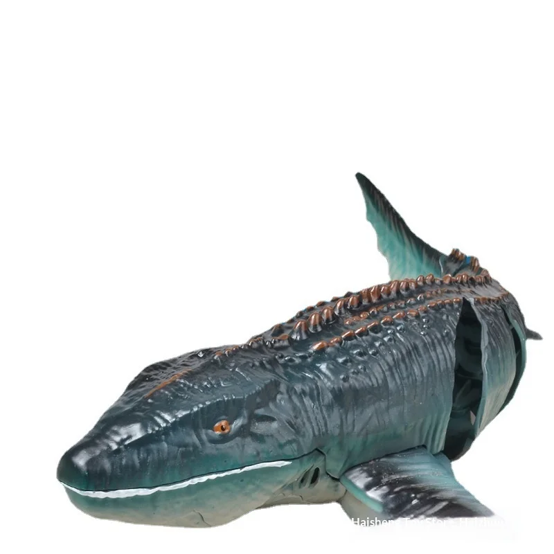 قارب عالي السرعة للتحكم عن بعد 2.4G لعبة مائية على شكل قرش التنين الغواصة سهلة التجميع مادة PVC متينة للاستخدام الخارجي #1