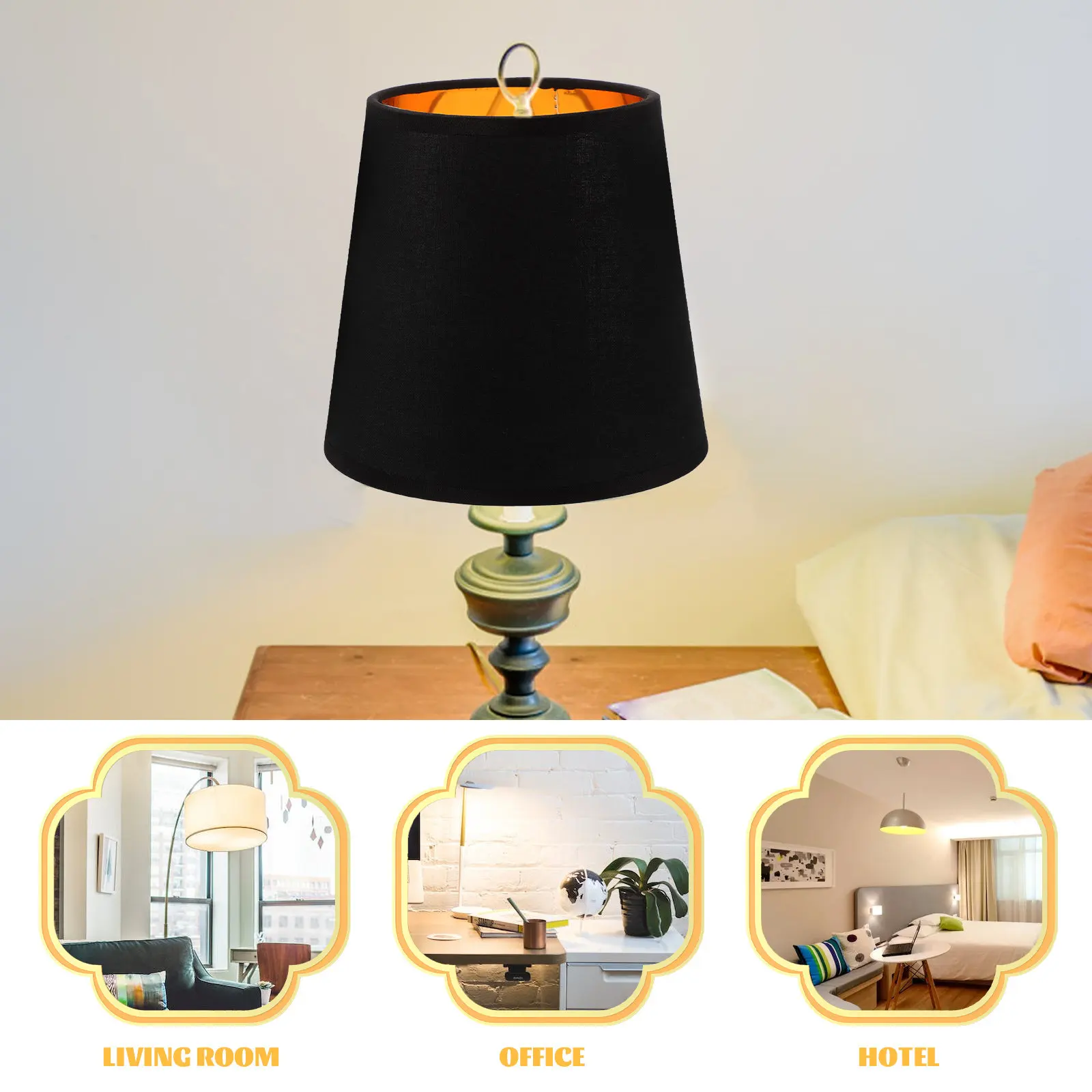 

Elegant Simple Cloth Lampshade for Table Lamp Desk Lamp Living Room Bedroom Dining Room Office Hotel Soften Light Vintage