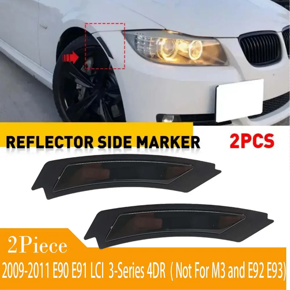 

[No Bulb] OEM Parts Housing For 2009-2011 BMW E90 E91 LCI Front Side Maeker Bumper Fenser Reflector OEM#63147205397 63147205398