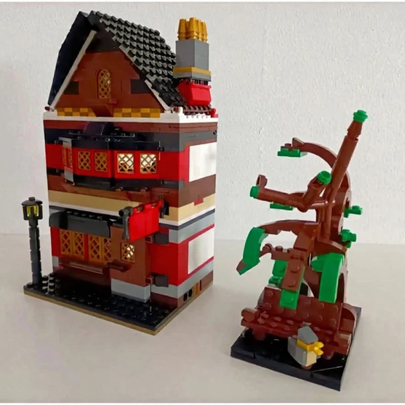 Blocs de construction Vintage MOC, 772 pièces, magasin d'antiquités, bricolage, magasin modulaire, Architecture, assemblage créatif, jouet, cadeau d'anniversaire pour enfants