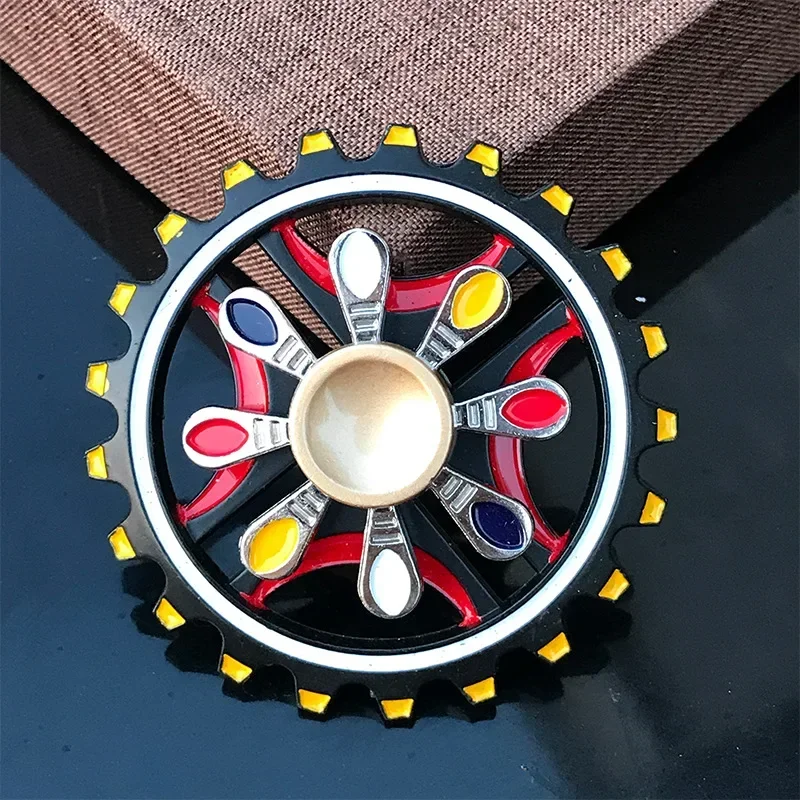 NOWOŚĆ Spinner ręczny EDC Fidget Spinner Metal Rainbow Spiner Zabawka przeciwlękowa dla błystek Stopień łagodzi stres ADHD Finger Spinner