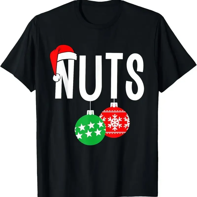 Chest Nuts Matching Chestnuts Funny Christmas Couples Nuts T-Shirt