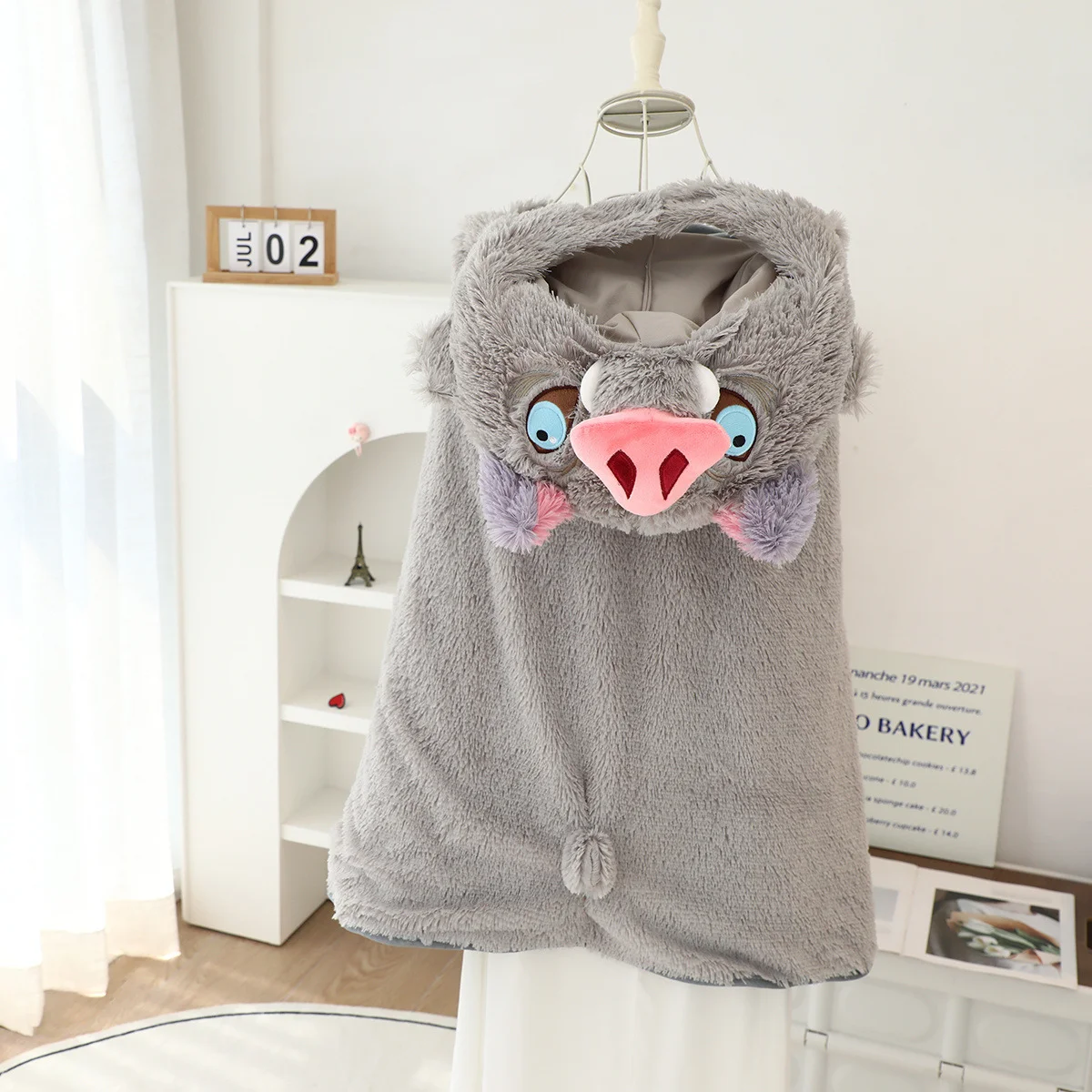 ผ้าห่มคลุมศีรษะลายหมูป่า ฮะชิบิระ อิโนะสุเกะ ของเล่นคอสเพลย์ ผ้าคลุมอุ่นๆ สไตล์อนิเมะญี่ปุ่น ตุ๊กตาอนิเมะ