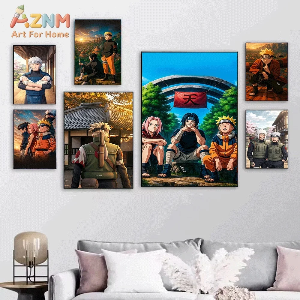 Ninja Anime Role Canvas Wall Art Print Unframed Canvas Painting Home Decor Poster for Bedroom Living Room Wonderful Gift for A