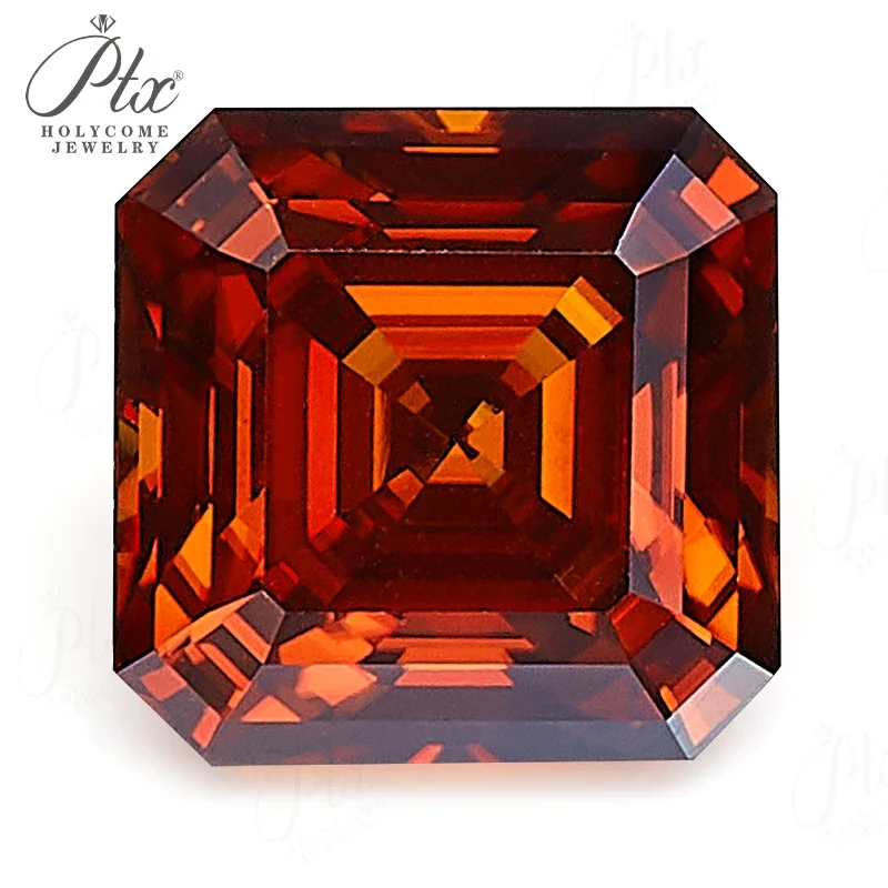 Moissanit-Diamant Asscher Oval Birnenförmiger Schliff mit GRA-Zertifikat Granatfarbe VVS1 Reinheit Perlen für Schmuckherstellung Charms – Detail 1