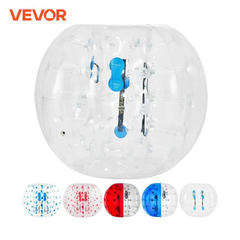 VEVOR 1.5M Diameter Inflatable Bumper Ball 5 FT Bubble Soccer Ball Blow It Up in 5 Min Inflatable Zorb Ball Transparent