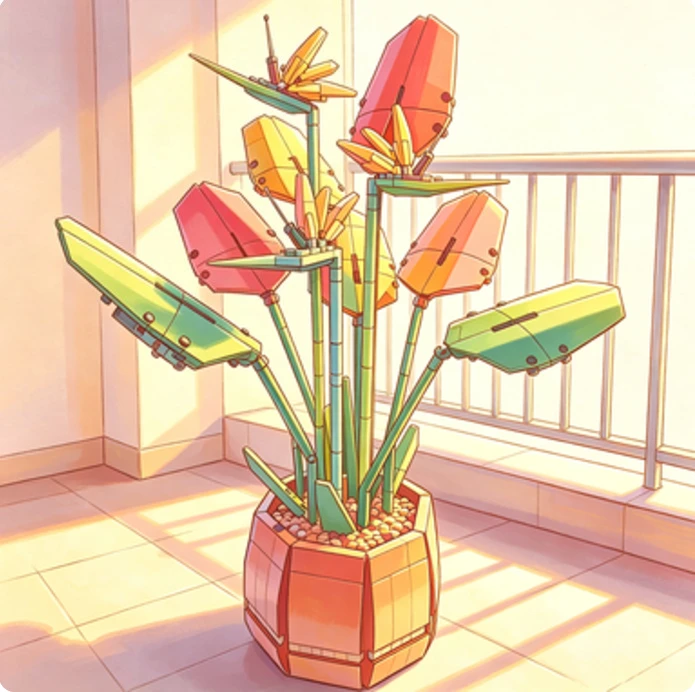 2026 Artificial Flower Desktop Plant Toy Model Set, Ideal for Home Decoration and Romantic Holiday Gifts