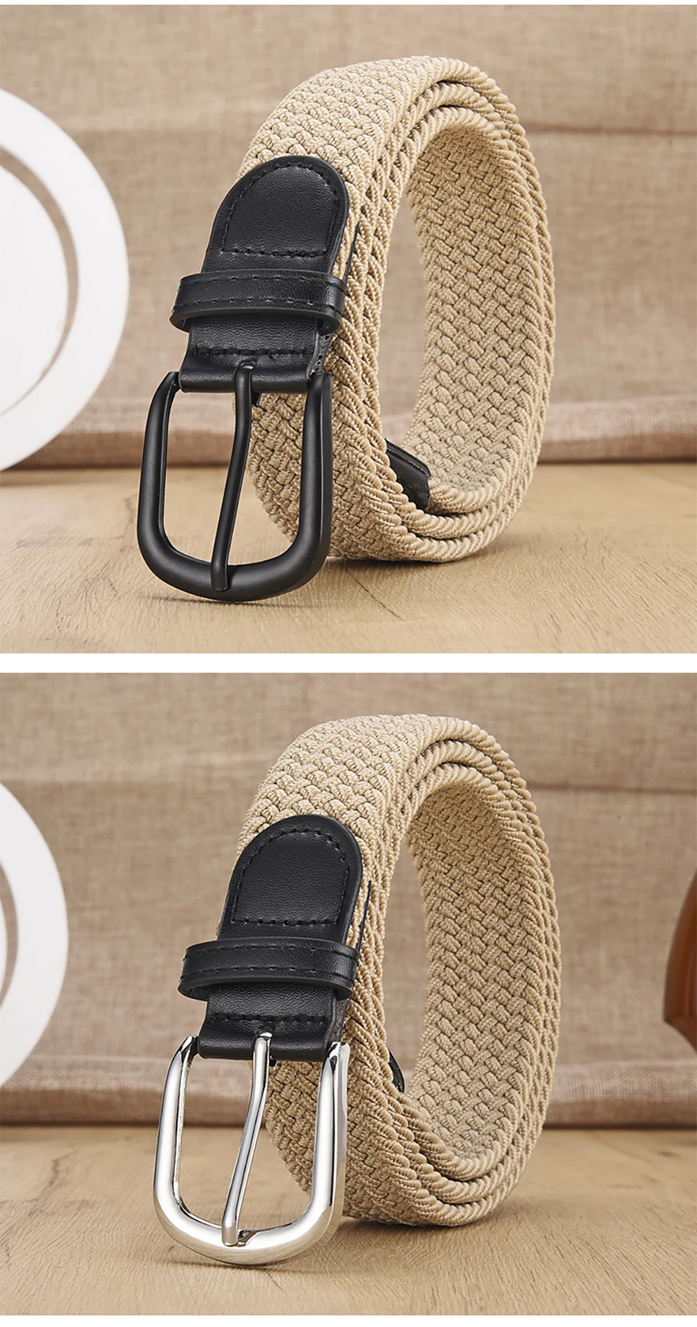 Herrengürtel, lässig, gewebt, elastischer Gürtel, Outdoor-Sport, Damengürtel, kein Stanzen erforderlich, Klettern, Arbeitsgürtel für Männer und Frauen, modisch – Detail 10