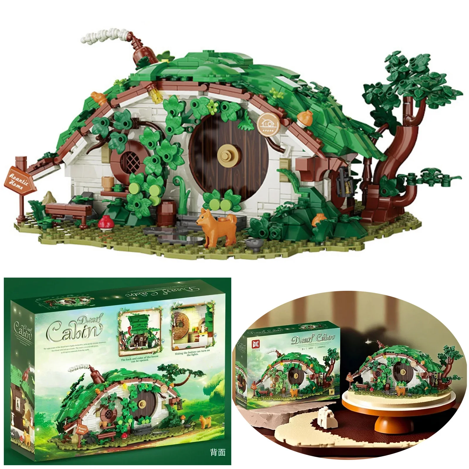 

DK6031 1088PCS MOC Dwarf Home Model Fantasy Movie Merchandise Buidling Blocks Collecting Toys Kids Adult Creative Christmas Gift