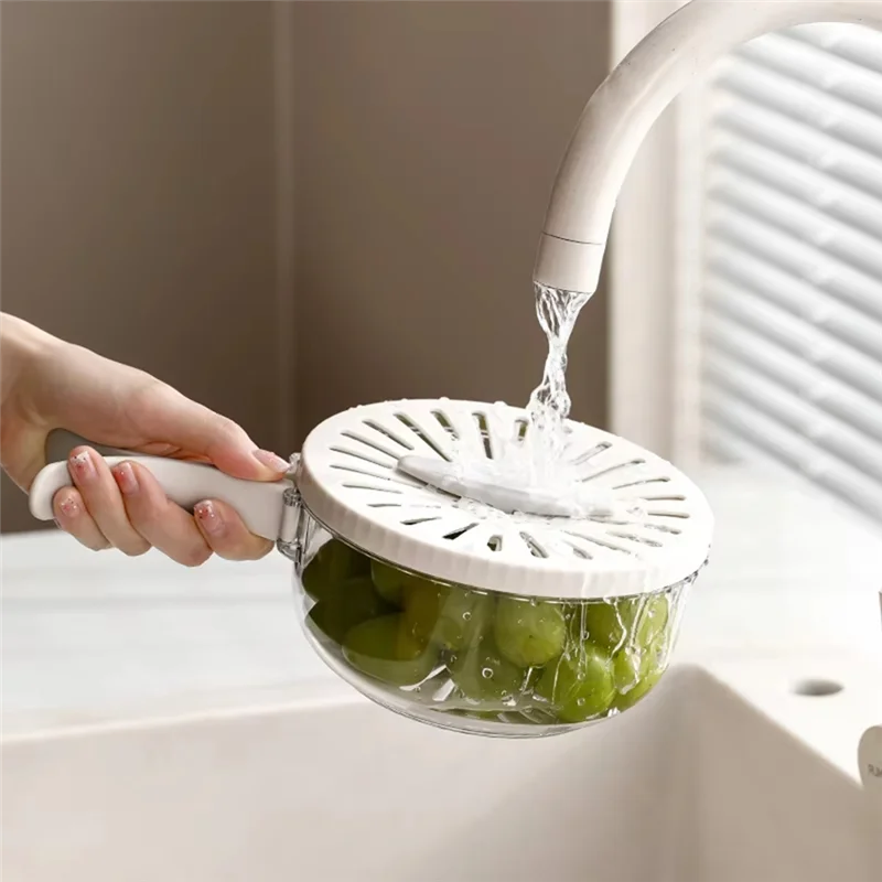 AB15-cesta de drenaje plegable multifuncional, cuenco para lavar frutas y verduras, colador de plástico con lavabo filtrante de agua