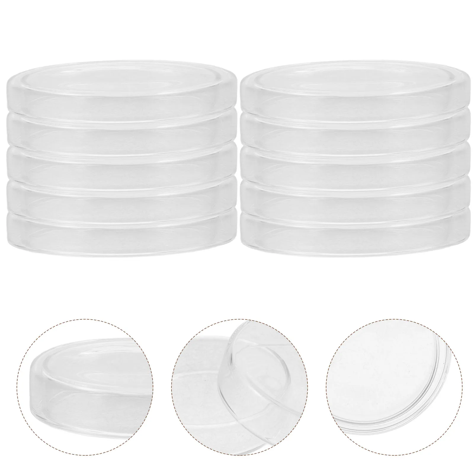 

10Pcs Petri Dishes Plastic Lab Plates 15cm Cell Culture Dishes Clear Stackable for Laboratory Science Experiments Microbiology