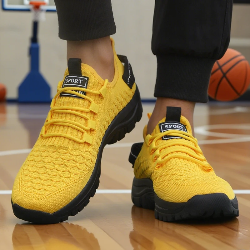 

Men's Mesh Running Shoes Lightweight Athletic Casual Basketball Sneakers Male Non-Slip Sports Shoes Outdoor Travel Walking Shoes