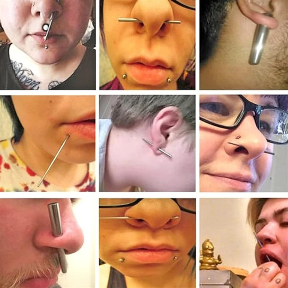 1PC G23 Titanium Concave Taper Expander Stretching Ear Taper Concave Ear Taper Professional Insertion Pins Piercing Body Jewelry