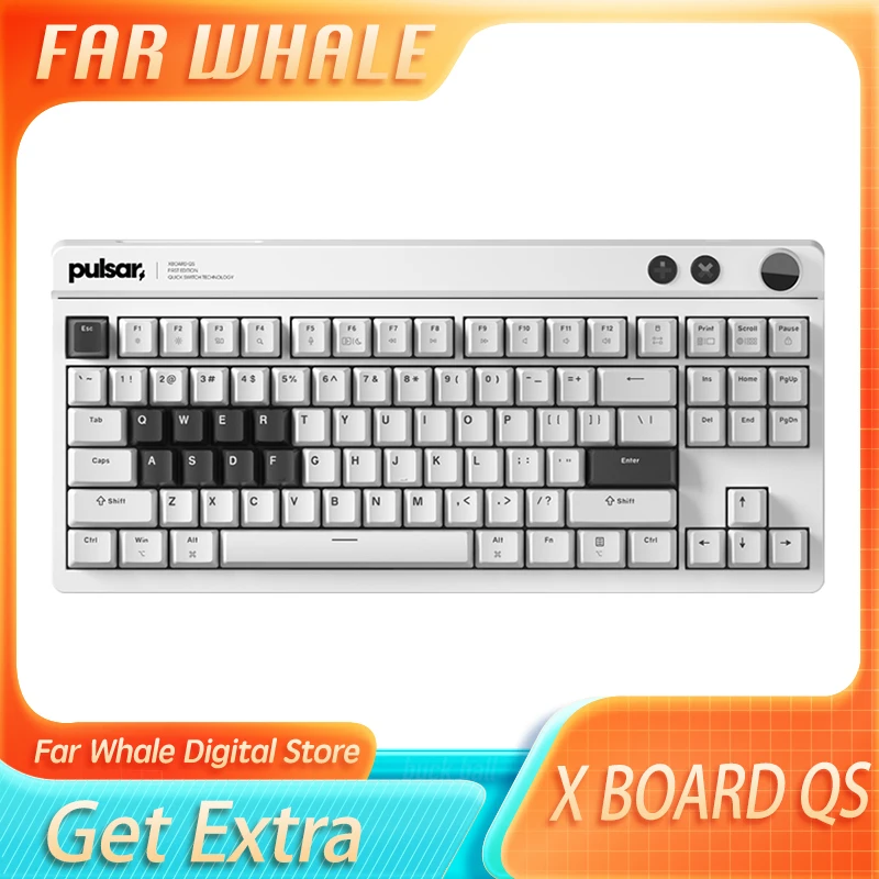 Pulsar X BOARD QS  Mechanical Keyboard 88keys Aluminum Cnc Rgb Gaming Keyboard Ergonomics Pc Gamer Accessory Support Qmk Office