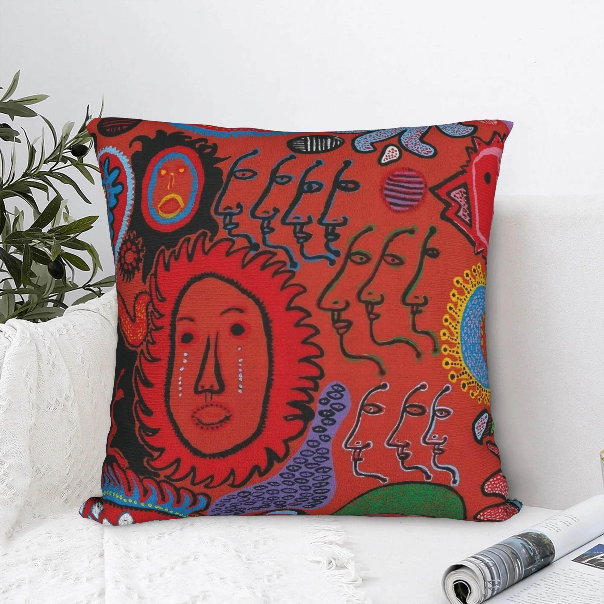 Funda de almohada Yayoi K-Kusama My Eternal Soul, funda de cojín de tela suave, funda de almohada decorativa, funda de almohada cuadrada para cama de 18''