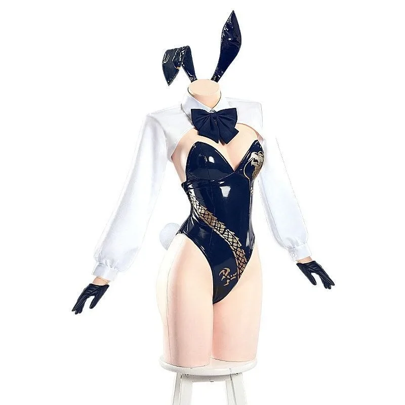

Ryuge Kisaki Bunny Girl Cosplay Costume Wig Cheongsam Jumpsuit Full Set Party Uniform Hallowen Play Role Clothes Clothing