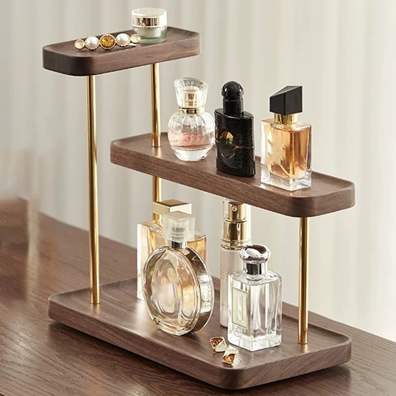 Wooden Storage Holders Modern Simplicity 3 Layers Rack Living Room Entrance Hall Storage Holder Multifunctional Desktop Shelf