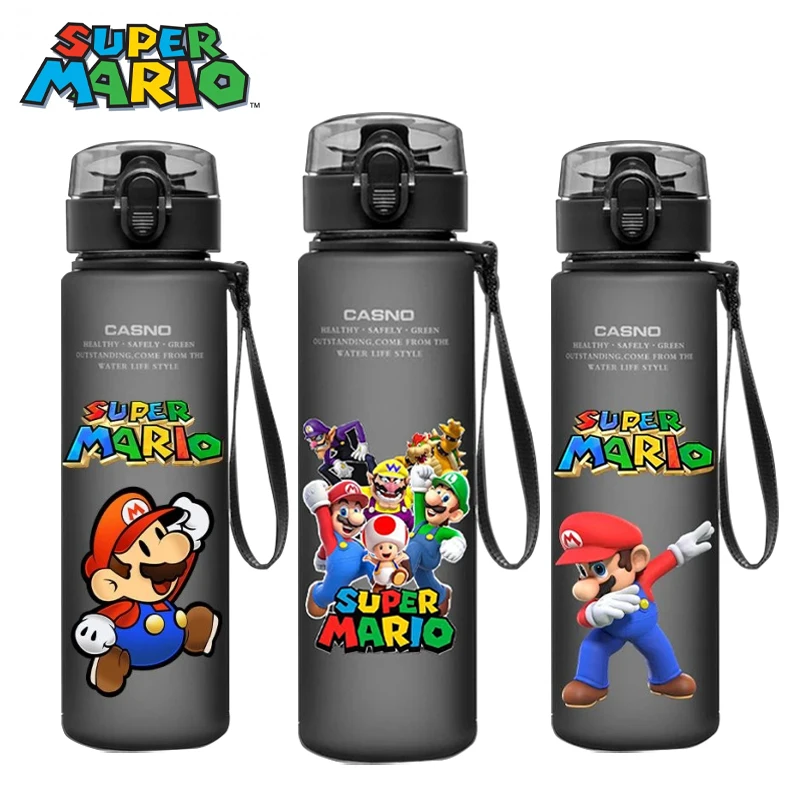 Super Mario 560ML tazza d\'acqua di grande capacità portatile in plastica cartone animato carino bambini bollitore adulto sport all\'aria aperta