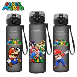 Super Mario 560ML tazza d'acqua di grande capacità portatile in plastica cartone animato carino bambini bollitore adulto sport all'aria aperta bottiglia d'acqua regali