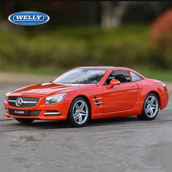 WELLY 1:24 Mercedes-Benz SL500 Alloy Sports Car Model Diecasts Metal Toy Racing Car Model High Simulation Collection Kids Gifts