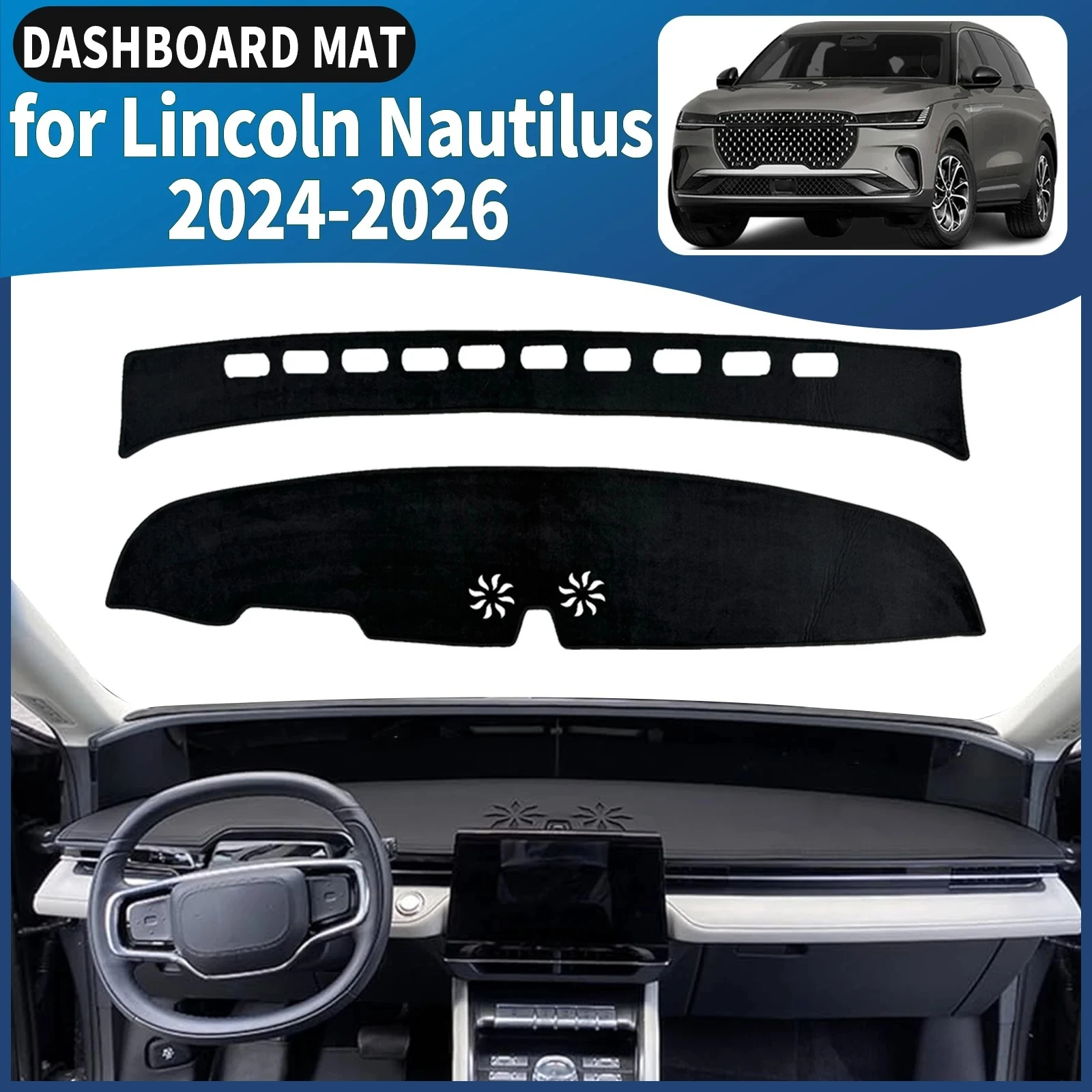 

fit for Lincoln Nautilus 2024 2025 2026 LHD Car Dashmat Dashboard Cover Pad DashMat Sunshade Accessories Protective Carpet