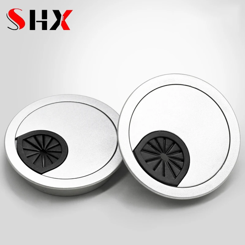 50 53 60 80 mm Round Table Wire Hole Covers Port PC Computer Office Accessorie Cable Pass Grommet Line Hold Furniture Hardware