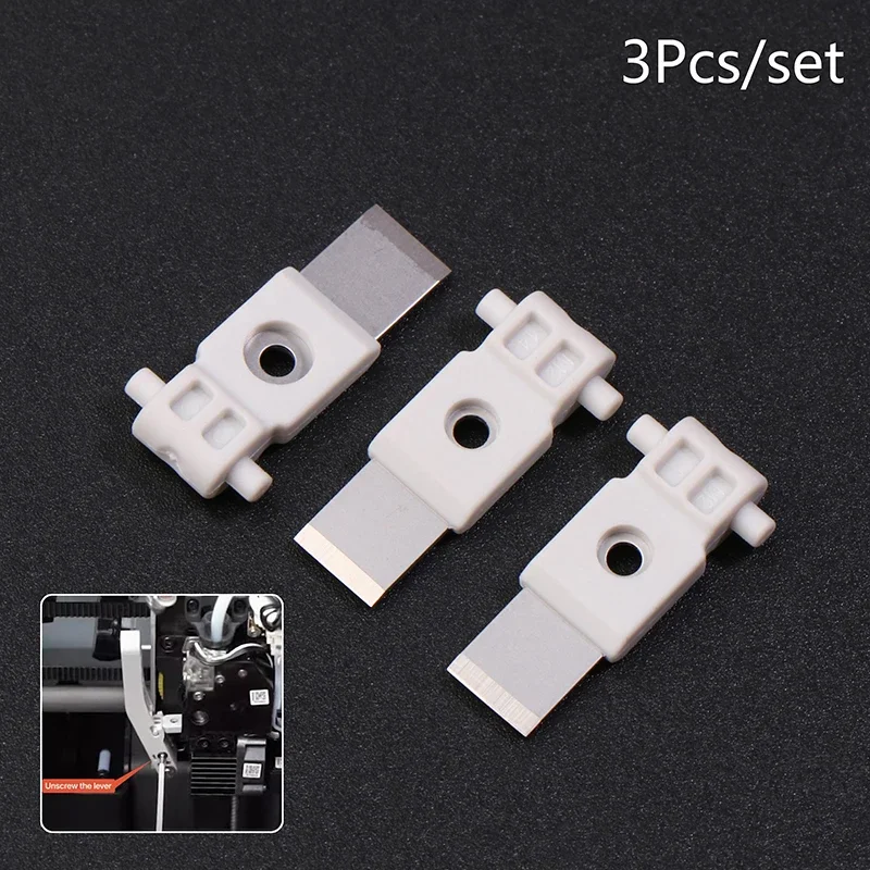 

3Pcs For Bambu Filament Cutter Blades Replacement For Bambu Lab X1/P1/A1 3D Printers Cutter Spare Parts
