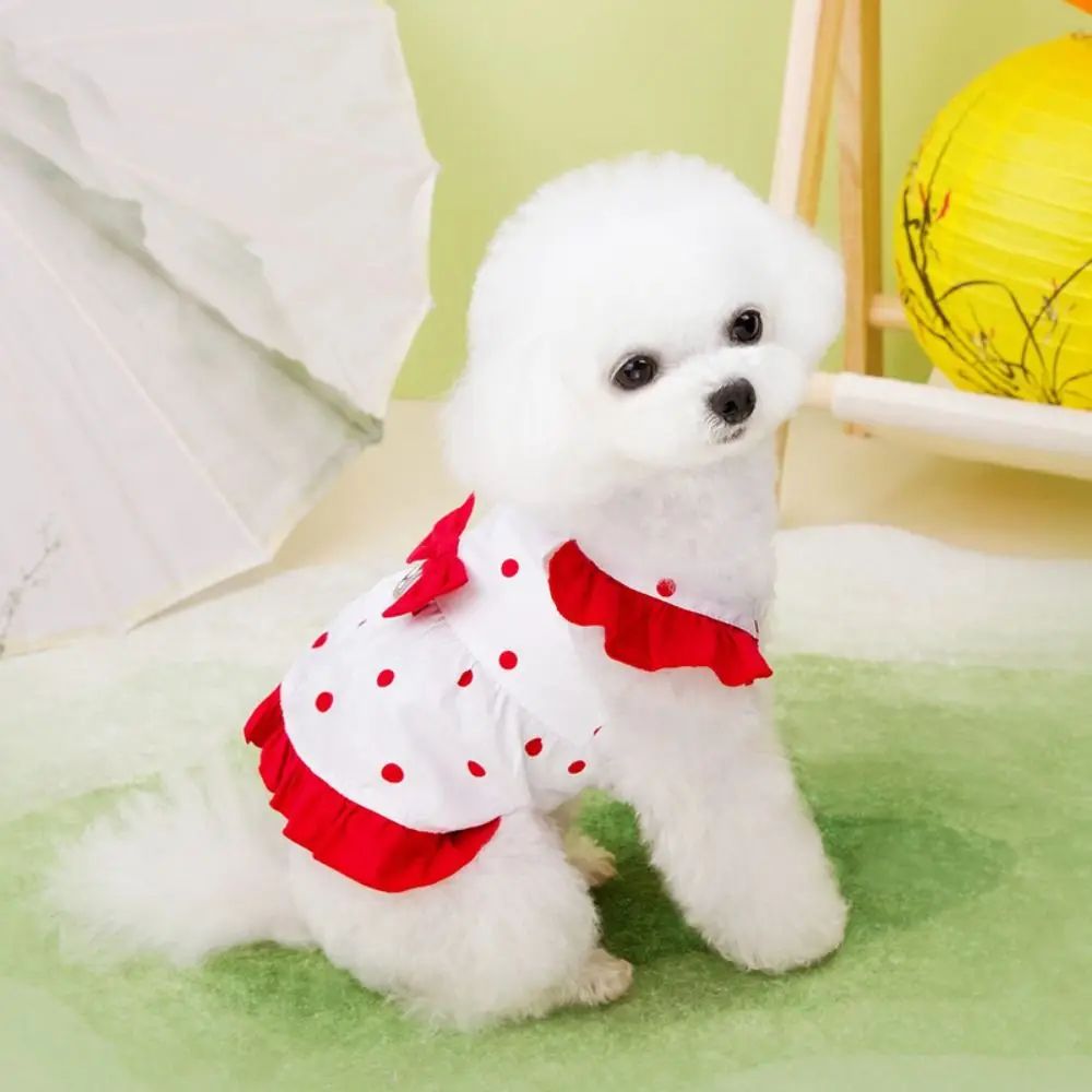 

Comfortable Cute Dog Princess Dress Breathable Thin Design Cat Vest Harness Soft Pet Clothes for Puppy Kittens