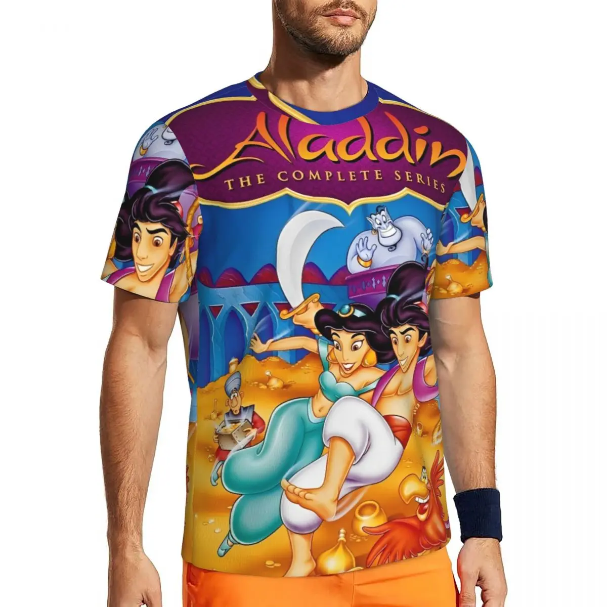 

Men Aladdin Jasmine Cartoon T-Shirts Tops Summer Aesthetic Short Sleeve T Shirt O-Neck Trendy Cool Design Tee Shirt Dropshipping