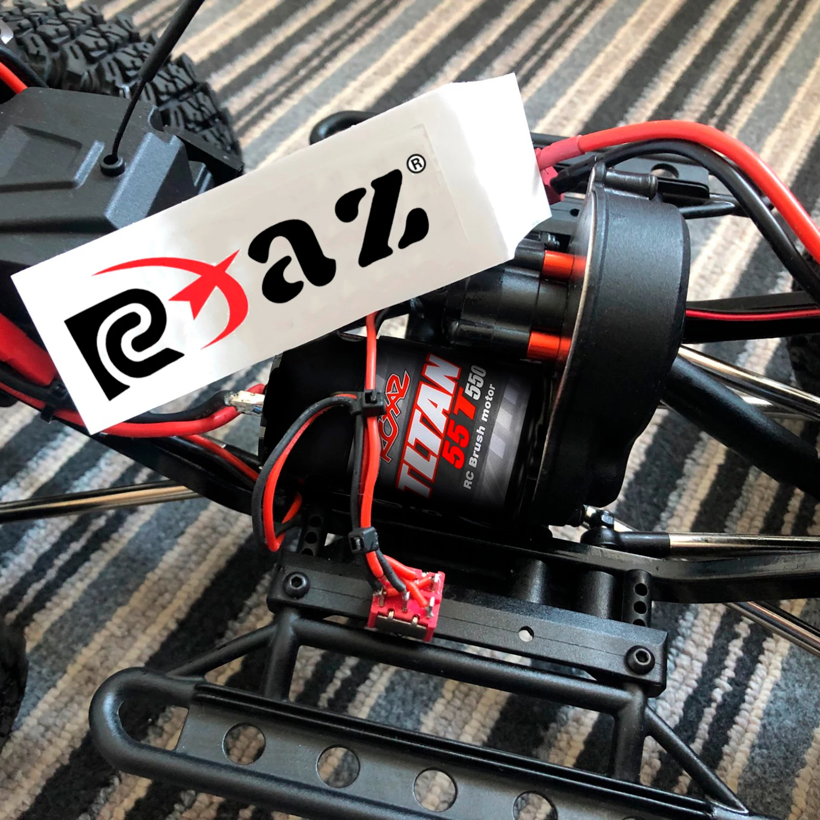 Wodoodporny zestaw RC: szczotkowy silnik 550 10T-55T, wysokonapięciowy regulator ESC 320A, zestaw szczotkowy do samochodów RC 1/8 1/10, łodzi, czołgów i pojazdów wspinaczkowych.