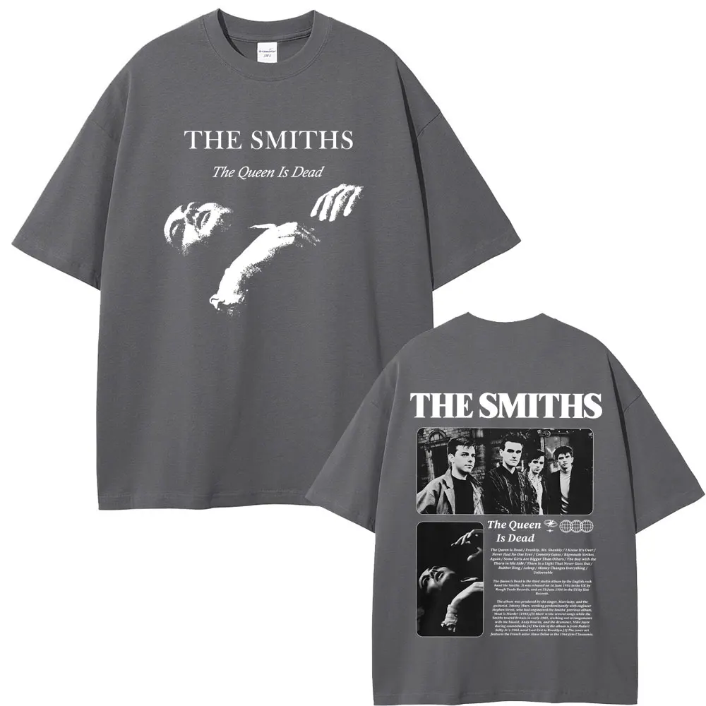 Rock Band The Smiths The Queen Is Dead 1980's Indie Morrissey T-shirt Men Women Fashion Vintage Oversized Short Sleeve T-shirts