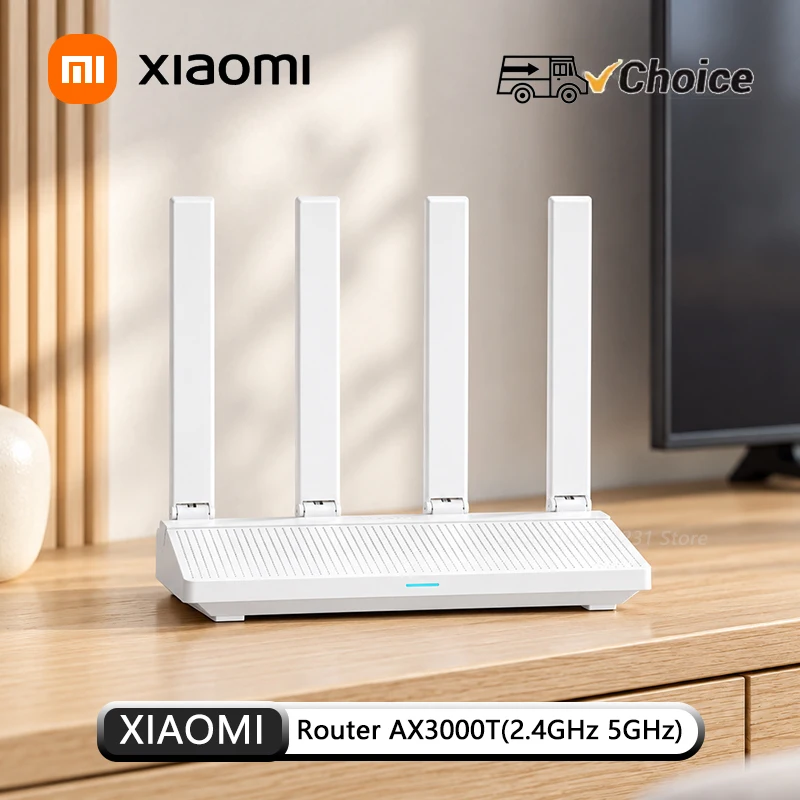 NEW Xiaomi Router AX3000T 3000Mbps WiFi 6 160MHz Xiaomi Mesh NFC One Touch IPTV Dual Band 4 High Gain Antennas 256MB RAM WPA3 CN