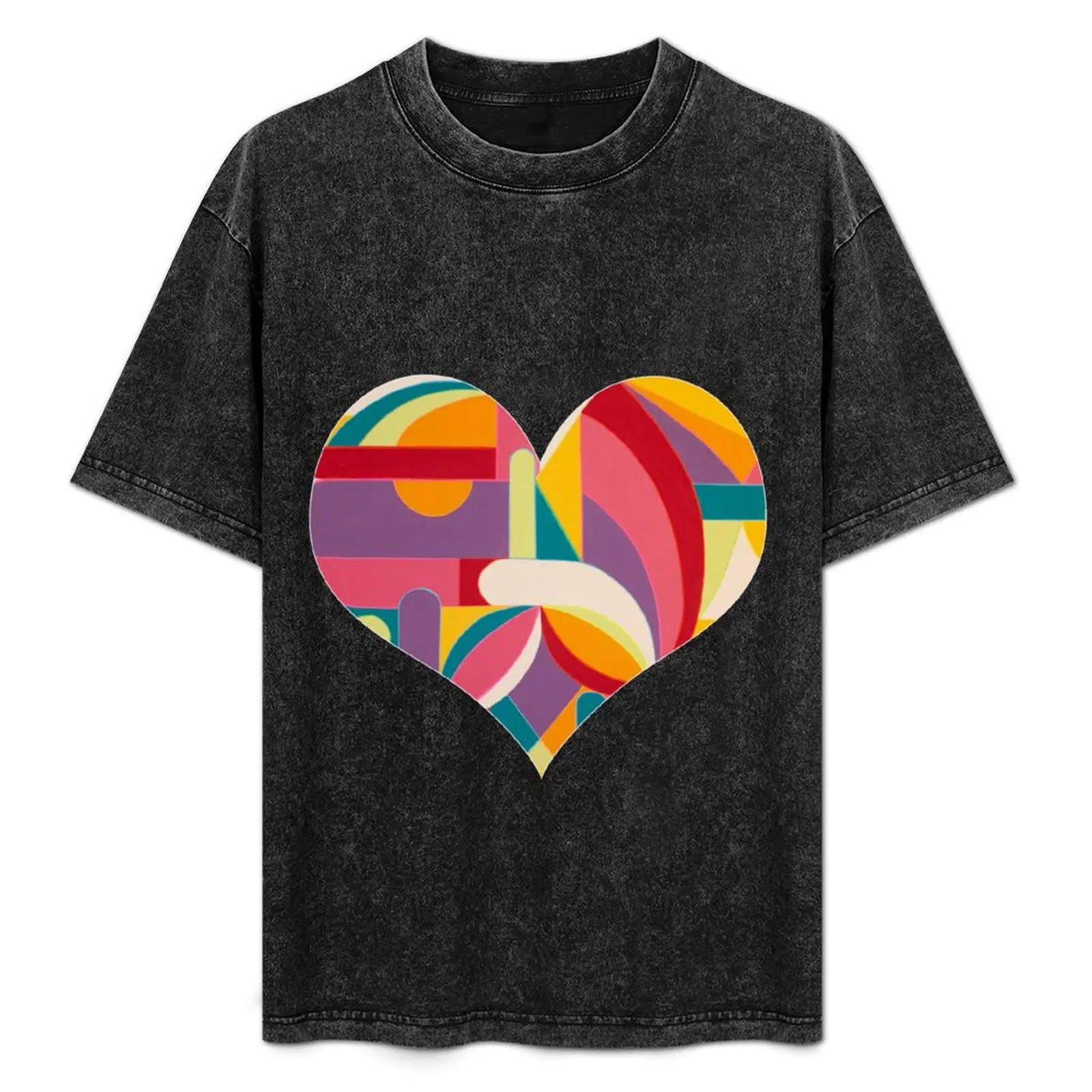 MADE WITH LOVE: colourful - hand painted - HeART T-Shirt cotton graphic tees funny costumes sports fans Men's clothing