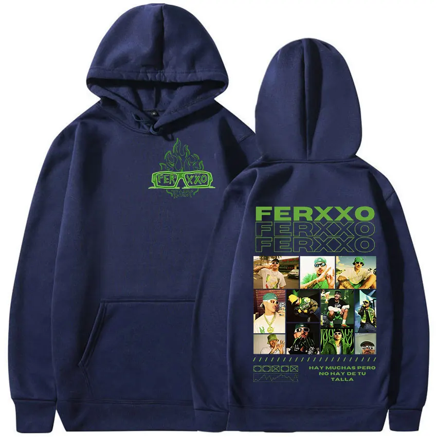 Rapper Feid Ferxxo New Album Graphic Hoodie Men\'s Hip Hop Vintage Pullover Sweatshirts Trend Gothic Oversized Hoodies Streetwear