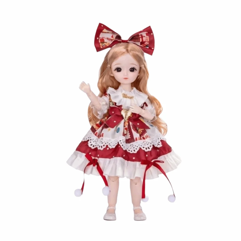 Little Doll Movable Joints Doll Cute Face Sweet Face Princess Doll with Clothes 20 Joints Dress Up Doll Birthday Gift