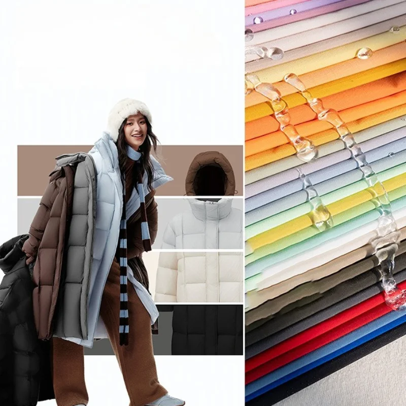 L100cm X W154cm Polyester Fabric Matte Waterproof Breathable Soft Wrinkle Wear Jacket Puffer Coat Windbreaker Designer Material