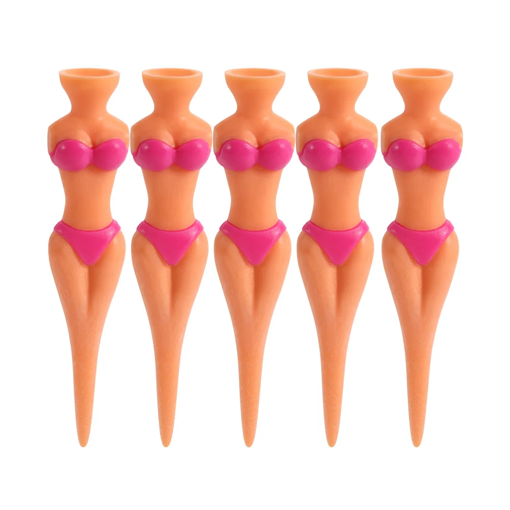 

Women 5 Pcs/Lot Lady Model Sexy Attractive Ball Holder Bikini Golf Accessories Golf Training Clubs Tee Golf Tees