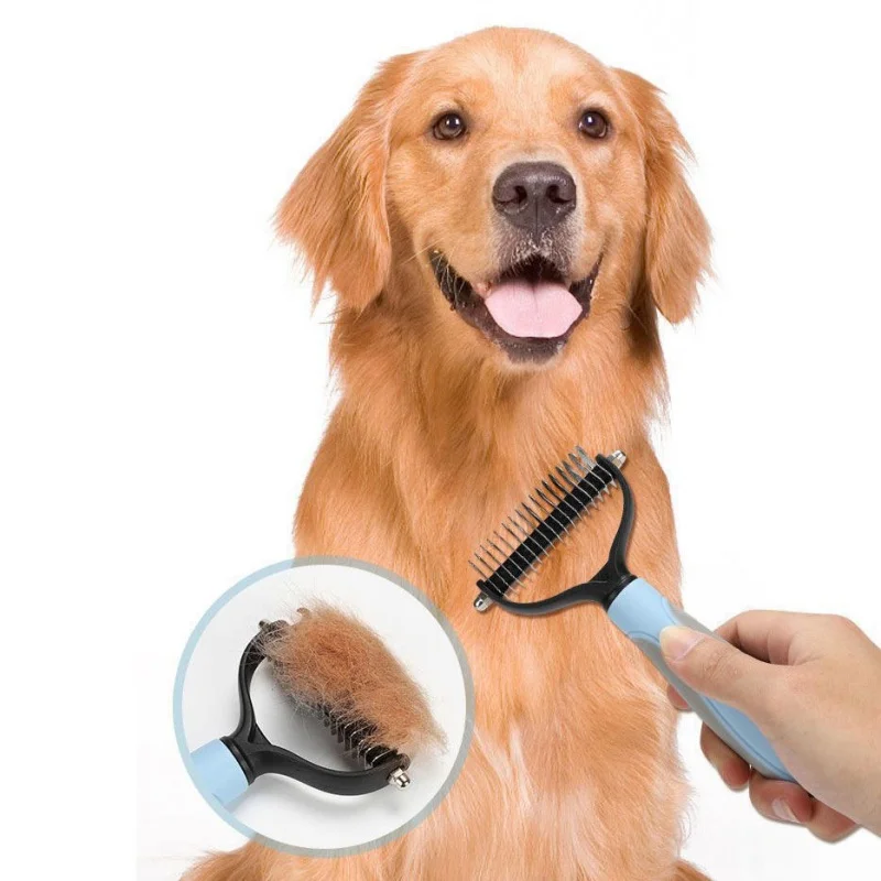 Professional Pet Grooming Comb - Cat Hair Removal Dog Shedding Trimmer Puppy Fur Trimming Tool - Dog Grooming Brushes