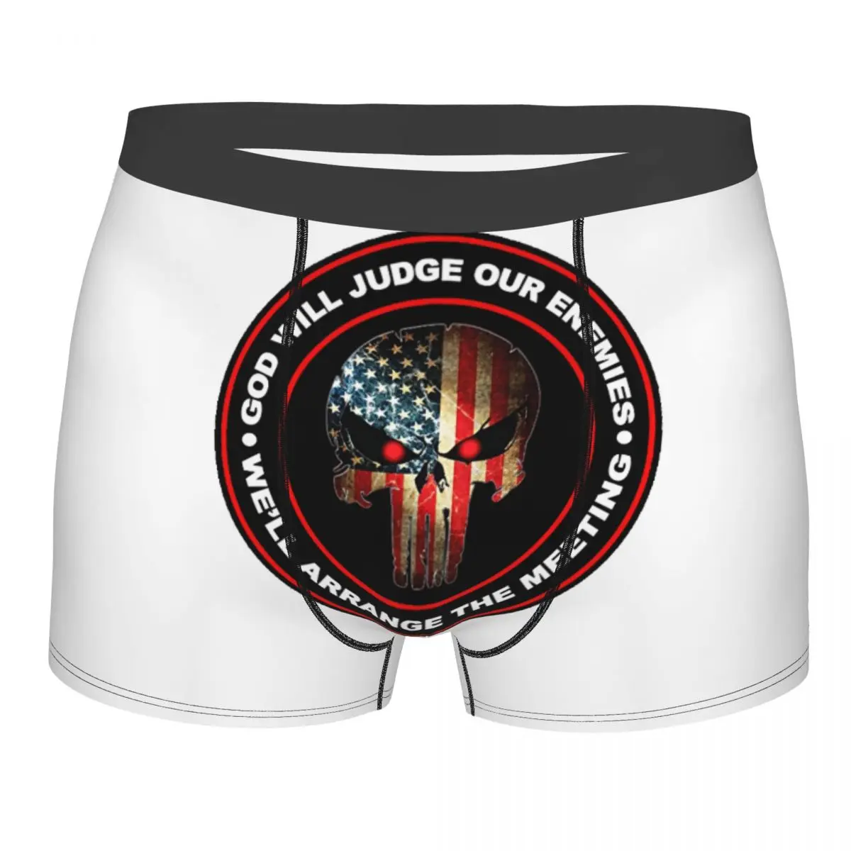 

Skeleton Skull Heavy Metal Punishers Boxer Shorts Men 3D Print Male Soft Underwear Panties Briefs