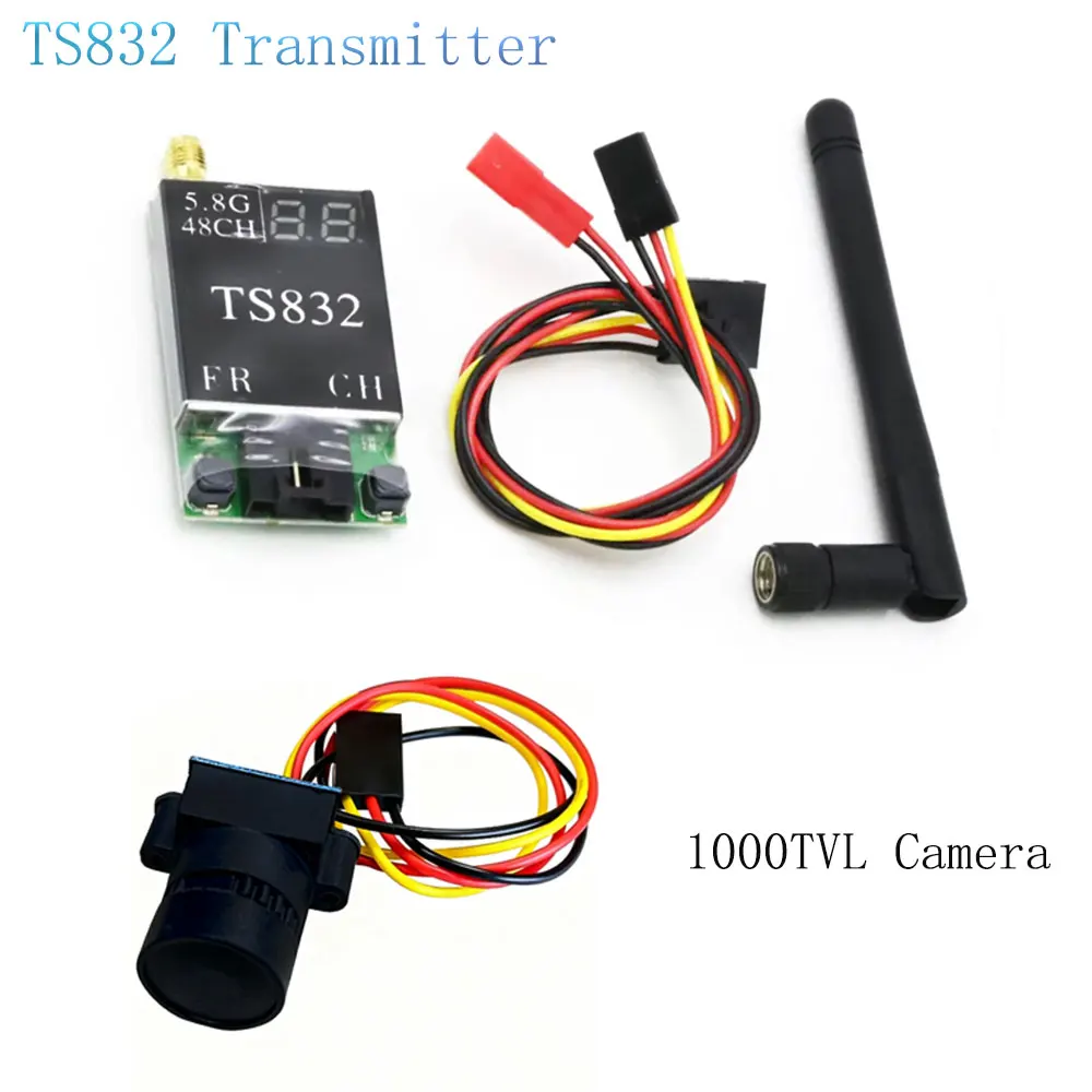 

TS832 48CH 5.8G 600mW 5KM AV Transmitter with 1000TVL Camera FPV Image Transmission Set for RC Drone Quadcopter Multirotor