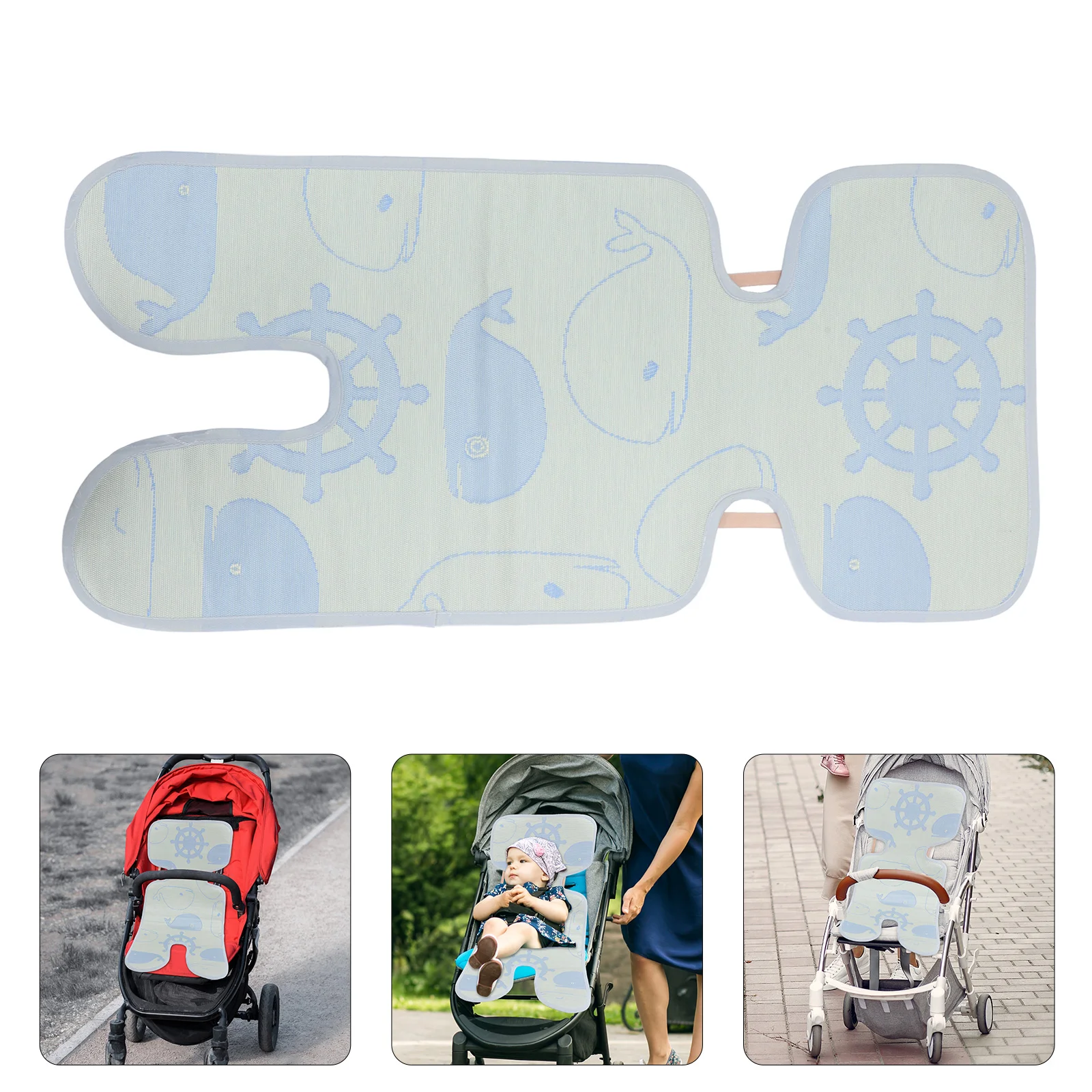 

Mat Infant Car Seat Cooling Pad Baby Summer Stroller Durable Pads for Flax Grass Plant Fibres Sear