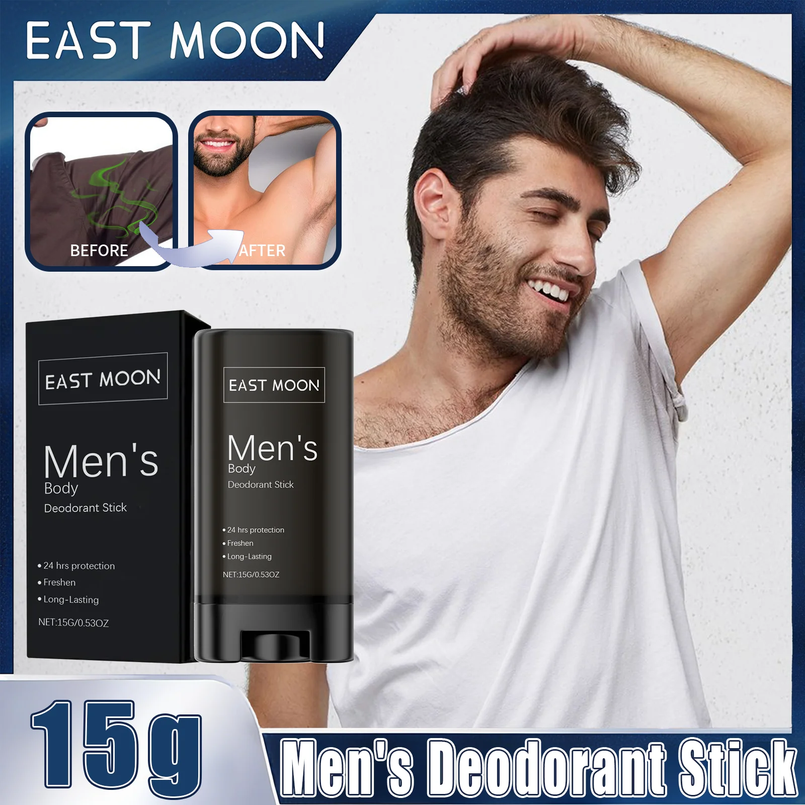 

Men's Long-Lasting Deodorant Stick Freshens And Eliminates Underarm Odor Leaves Skin Refreshed With A Lasting Scent Care Stick