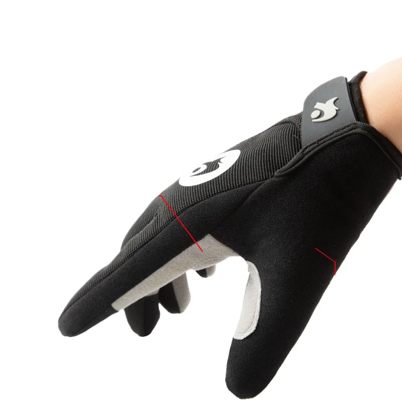 Fahrradhandschuhe für Damen und Herren, Outdoor-Sport, rutschfest, stoßdämpfend, lange Finger, Touchscreen, Fitness-Sporthandschuhe