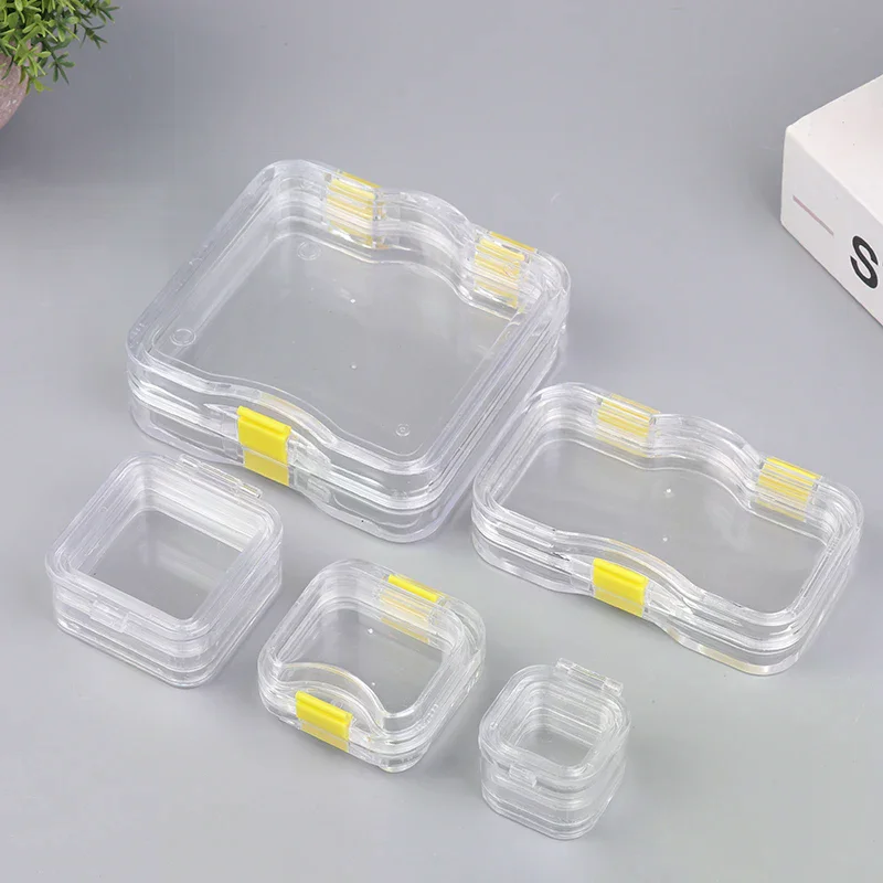 1Pcs Plastic Dental Lab Box With Film Dentist False Tooth Case Box With Membrane Storage Boxes Denture Teeth Container Case