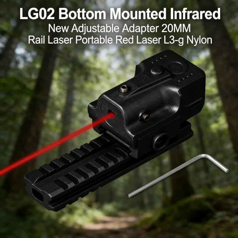 

2026 LG02 L3-g Nylon Bottom Mounted Infrared Red Laser 20MM Rail Adapter Adjustable Portable Tactical Laser Sight