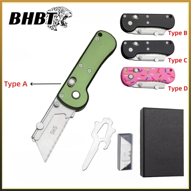 

BHBT Новый хит продаж, уличный съемный нож SK5, нож для резьбы, креативный DIY G10, режущий инструмент, подарочный нож