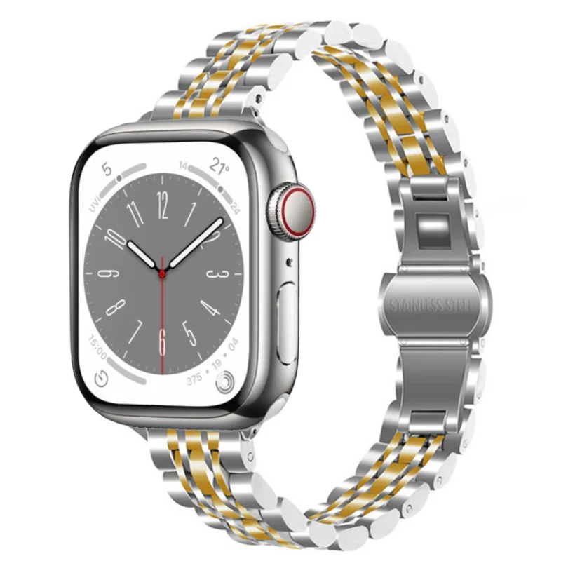 Metal strap For Apple watch Ultra 49mm 10 42mm 46mm 9 8 7 45mm 41mm small waist slim fitting band For iWatch 6 5 4 SE 44mm 40mm