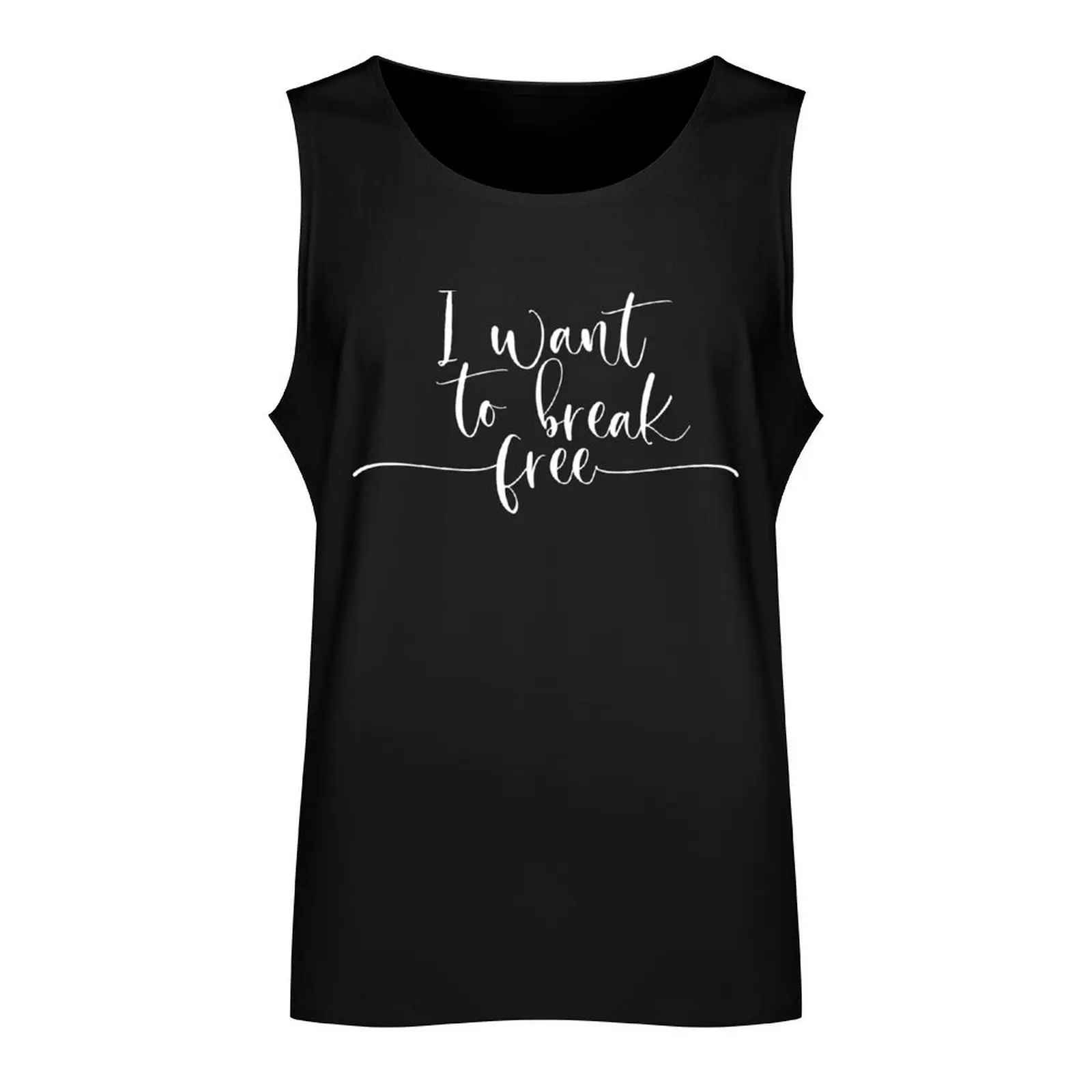 I want to break free song lyric statement quote Tank Top summer clothes man 2024 gym clothing men Gym wear Top summer