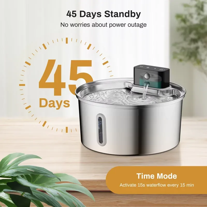 Portable Smart Wireless Cat Water Dispenser with Adjustable Flow Rate 7 Day Battery Life Ideal for Home and Travel Use