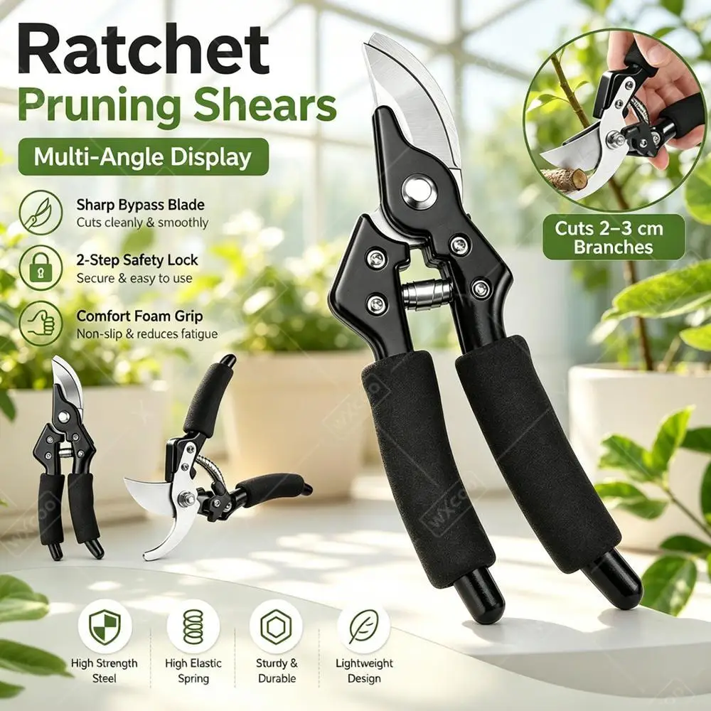 Stainless Steel Scissors for Pruning Fruit Tree Garden Branch Cutting Flower Cutting Arrangement Household Grafting Tools